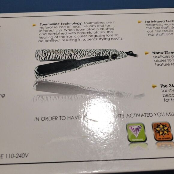 Pro Royale Professional Ceramic Straightener Iron  Wet to Dry Zebra - Picture 9 of 10